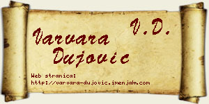 Varvara Dujović vizit kartica